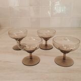 Verres à champagne style Daum