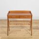 Mid-Century Teak and Rattan Console Table by Søren Rasmussen, Denmark, 1960