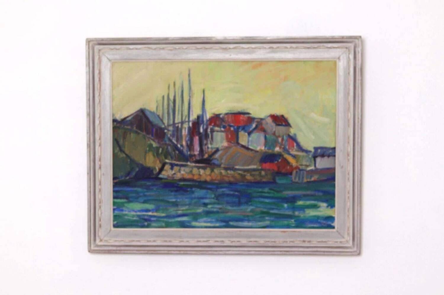 Huile sur toile originale – « Sapri, Italie » par Gunnar Ingemar Erixon