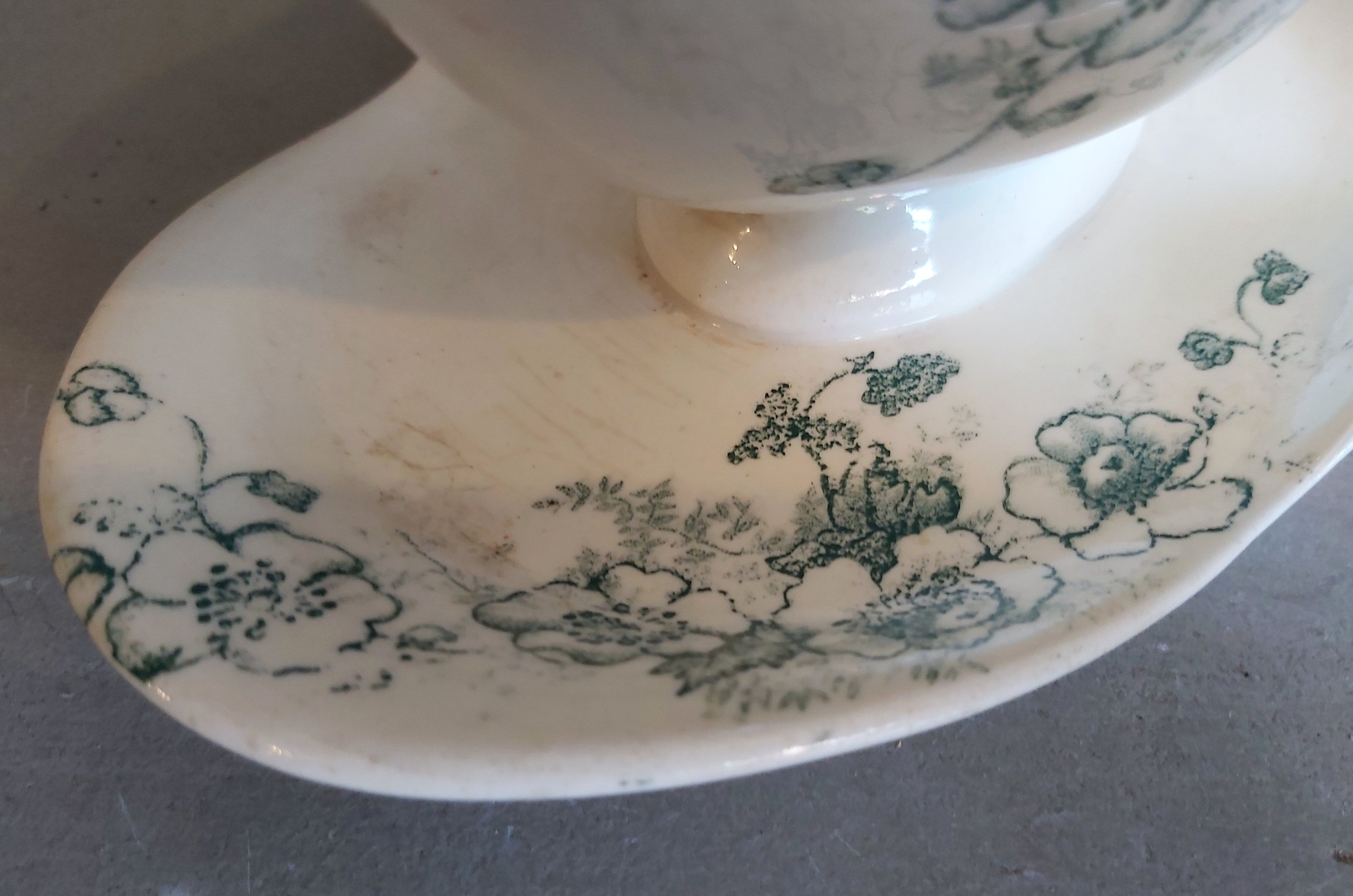 French vintage sauce boat, Anémone, from L. Bertrand, Bordeaux