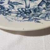 Set of 4 flat plates in Badonviller earthenware, Jasmin model, iron earth.