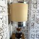 Large Vintage Space Age Table Lamp / 1970s Design - Ceramic & Chrome