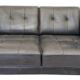 Black leather sofa
