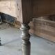 Small farm table with turned legs