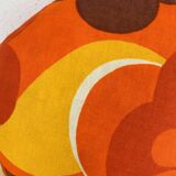 Vintage round 70's flower cushion