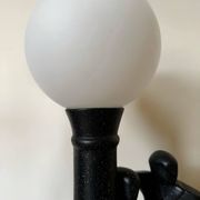 Lampe figurative céramique et opaline années 70