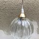 Suspension ball glass + support 70s decoration vintage old