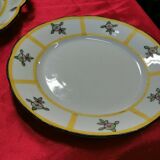 Limoges porcelain cake service. T. L. B.