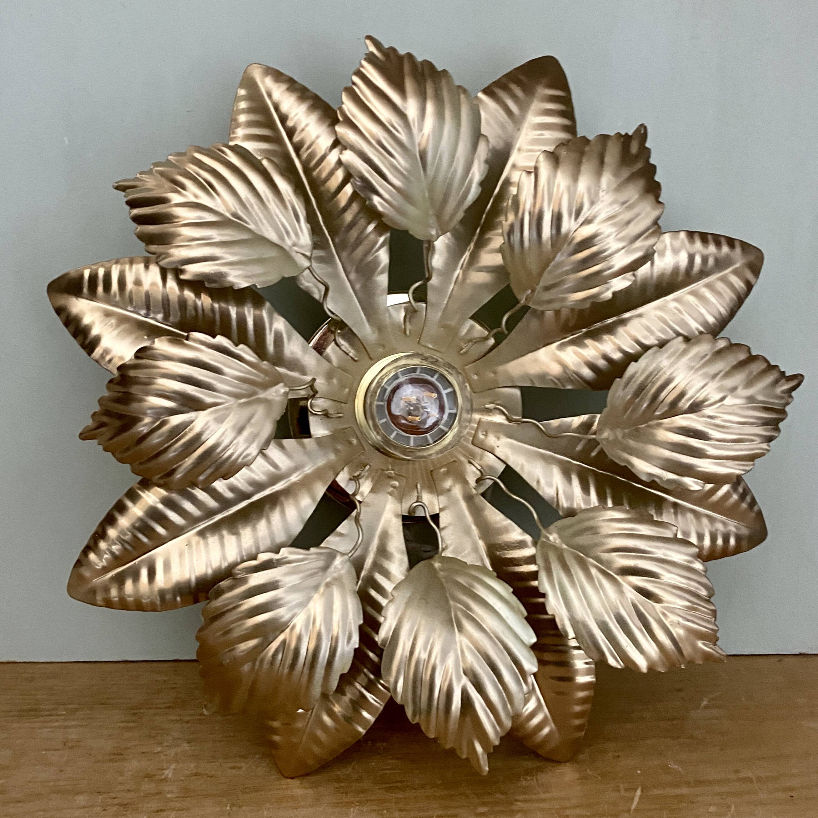 Vintage wall light in gold metal