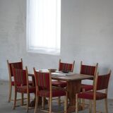 Danish Mid-Century Modern, Set of 6 Oak Dining Chairs, Henning Kjærnulf, 1960s