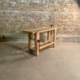 Old carpenter's workbench place in solid oak