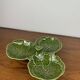 Green cabbage appetizer dish, SILEA, 3 compartments, ceramic