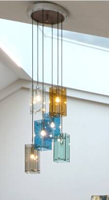 Murano Glass Ceiling Lamp, Italy 1970s