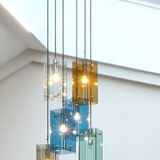 Murano Glass Ceiling Lamp, Italy 1970s