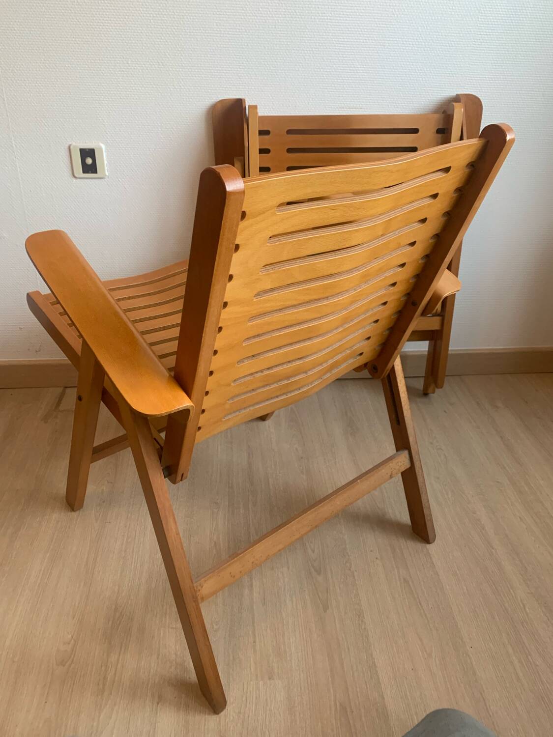 Pair of Rex Niko Kralj Folding Armchairs