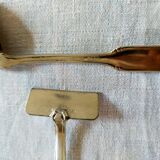 Silver metal baby cutlery (scraper and spoon)