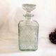Old whisky or decant decanter textured crystal souflé in vintage checkerboard
