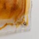 Vintage Murano Glass Wall Lamp - Clear Glass with Orange Striations, Italian Design, 1970s Wall Sconce