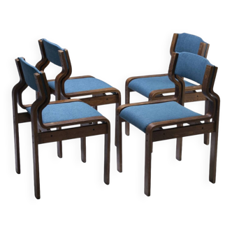 Set of 4 Dining Chairs, Ludvík Volák, 1970s-1980s, Czechoslovakia