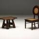 Rustic Hand-Carved Side Table, France, 19th Century