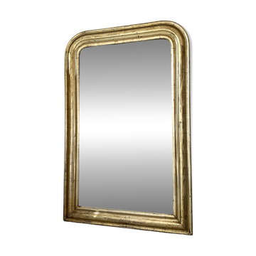 Louis-Philippe antique mirror with silver leaf, 19th century.