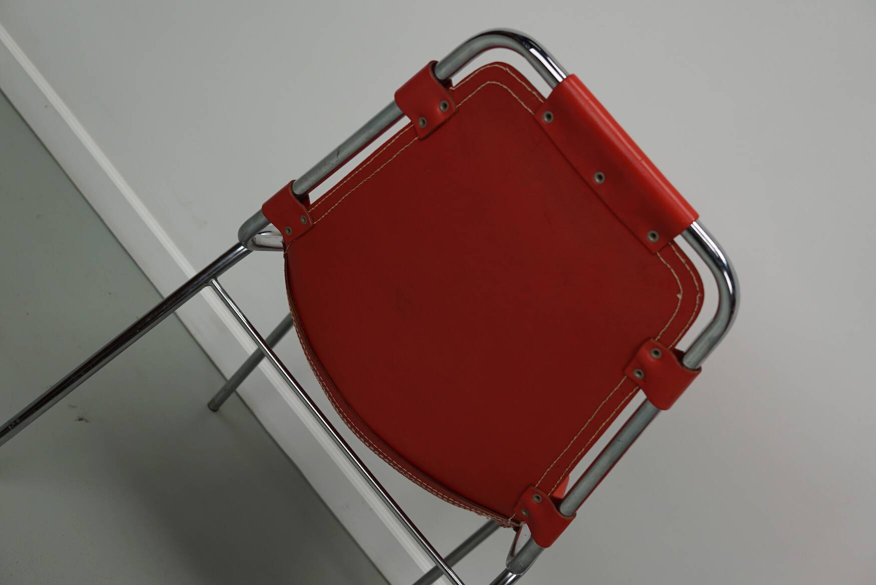 Set of Two Red Chairs by Dalvera for Les Arcs, 1960s