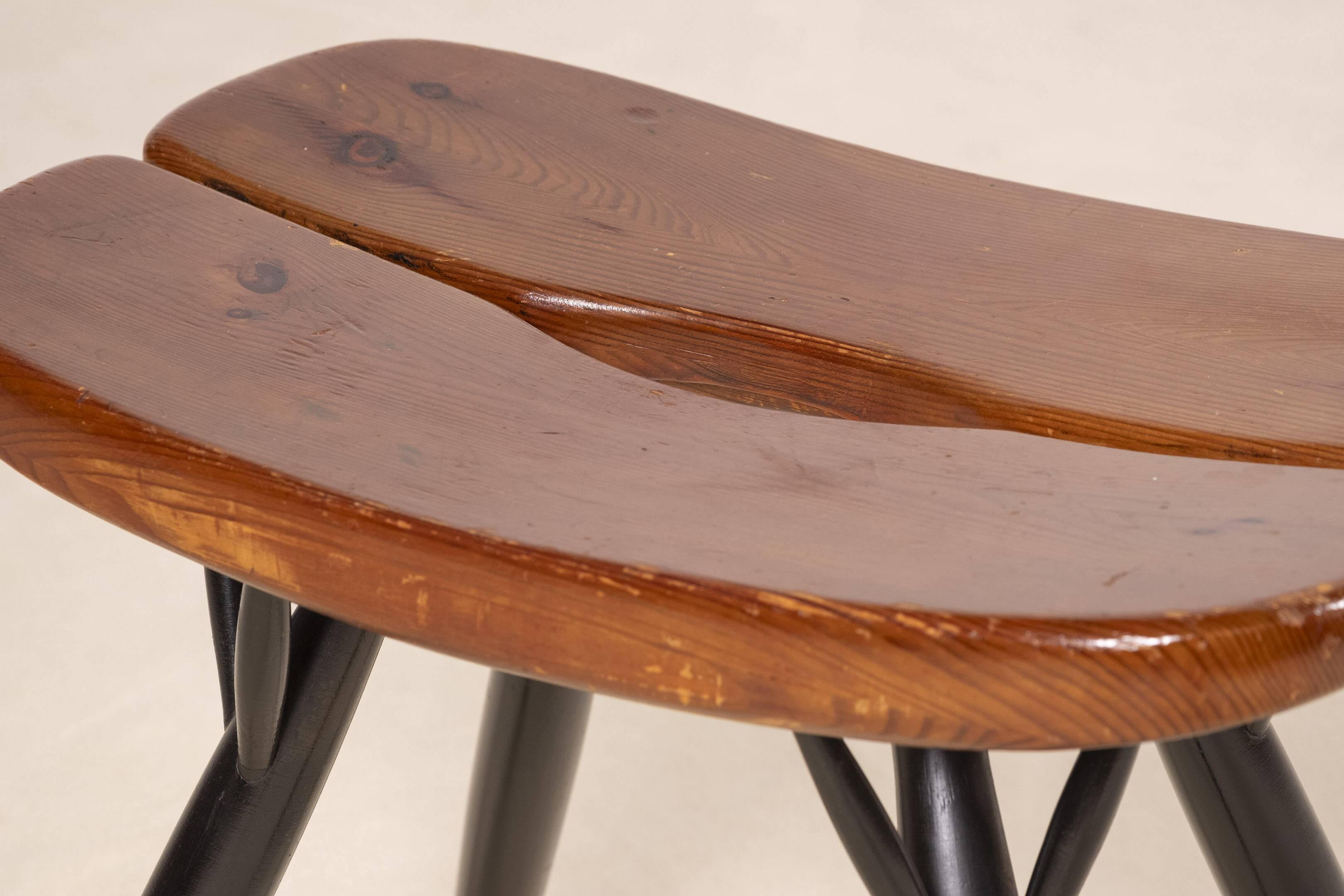 Early Pirkka Stool by Ilmari Tapiovaara for Laukaan Puu, 1950s
