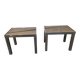 Paire de bouts de canapé en inox brossé
