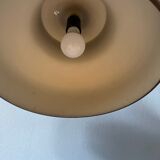 Vintage mid century pendant lamp in brown metal