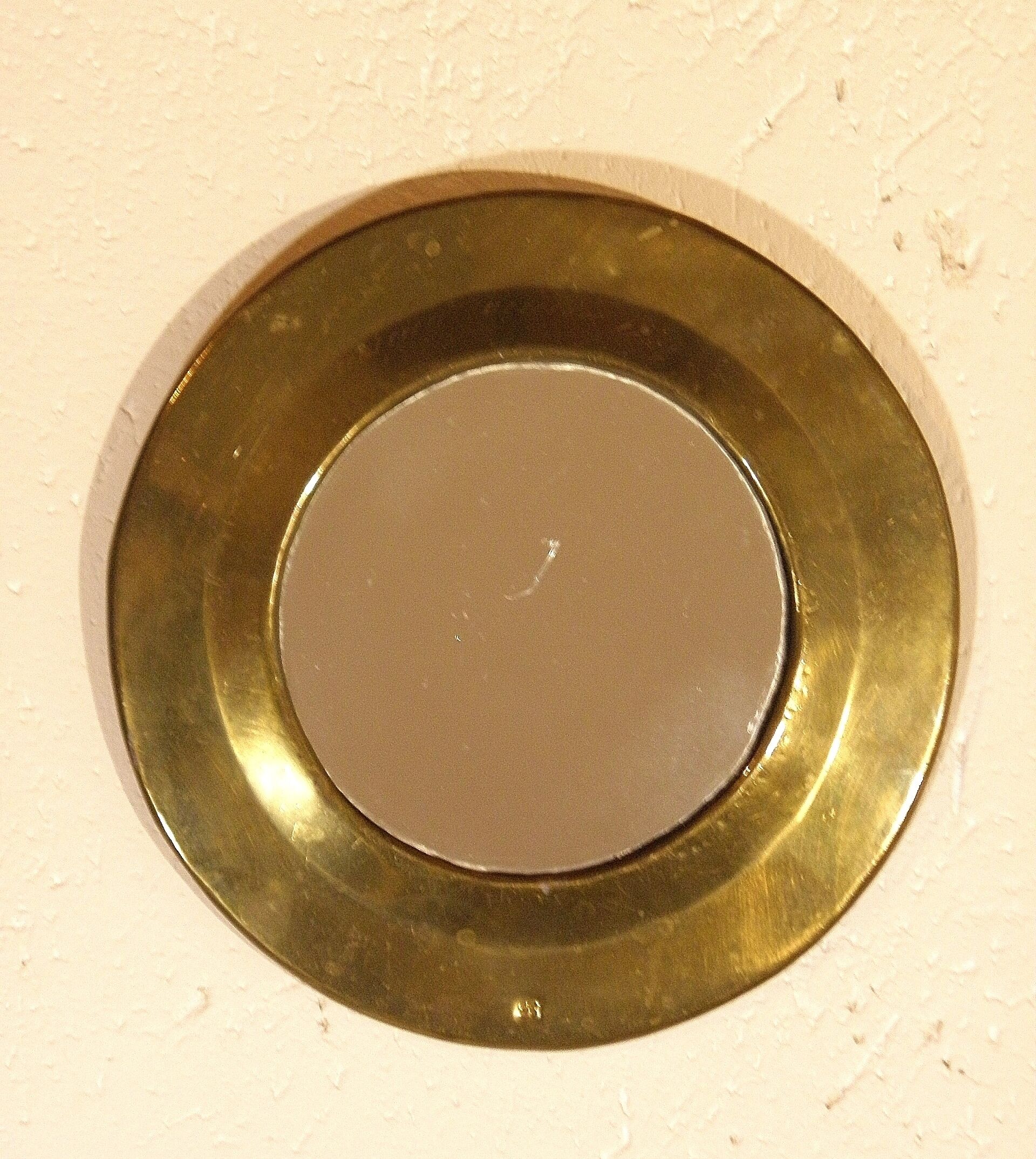 Round brass mirror 19 cm