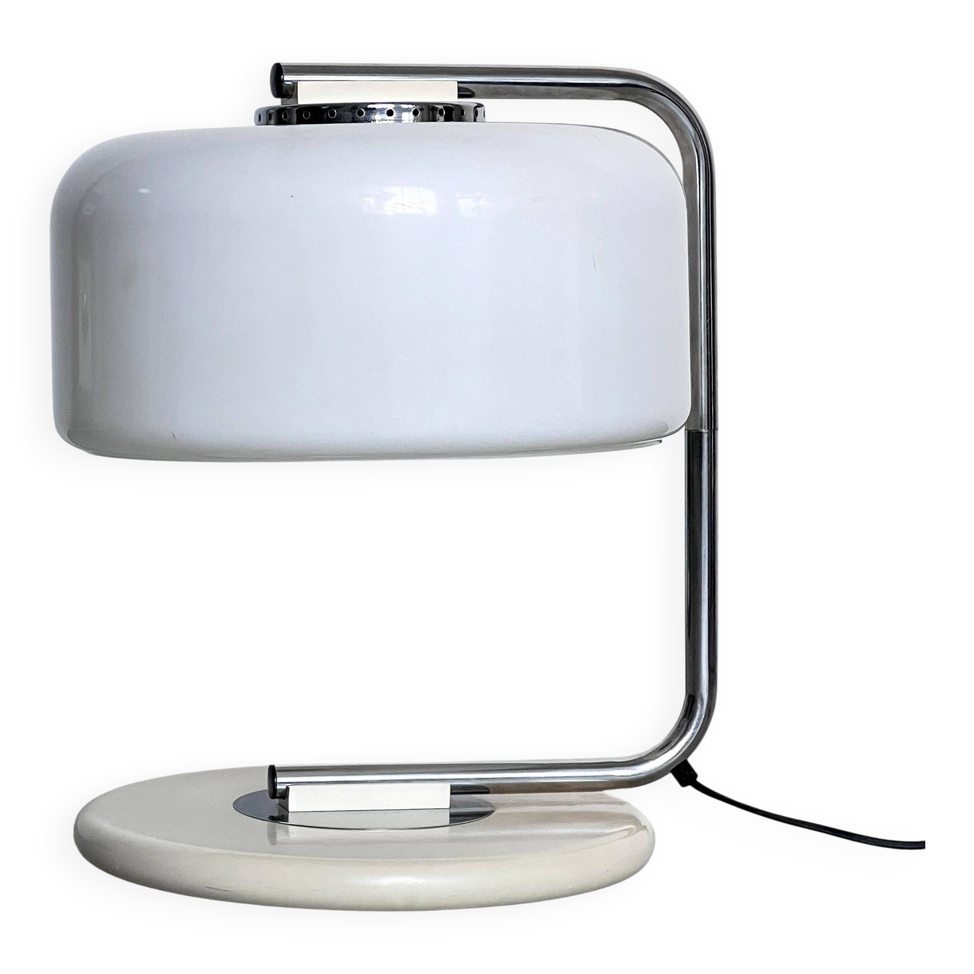 Collectible Space Age Table / Desk Lamp in Steel and Plexiglass Voghera by Zonca
