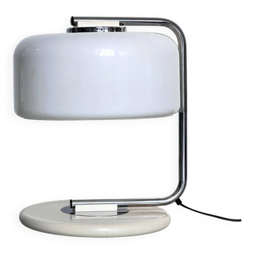 Collectible Space Age Table / Desk Lamp in Steel and Plexiglass Voghera by Zonca