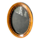 Antique Oval wooden frame with intarsia inlay 15.5 cm x 10 cm