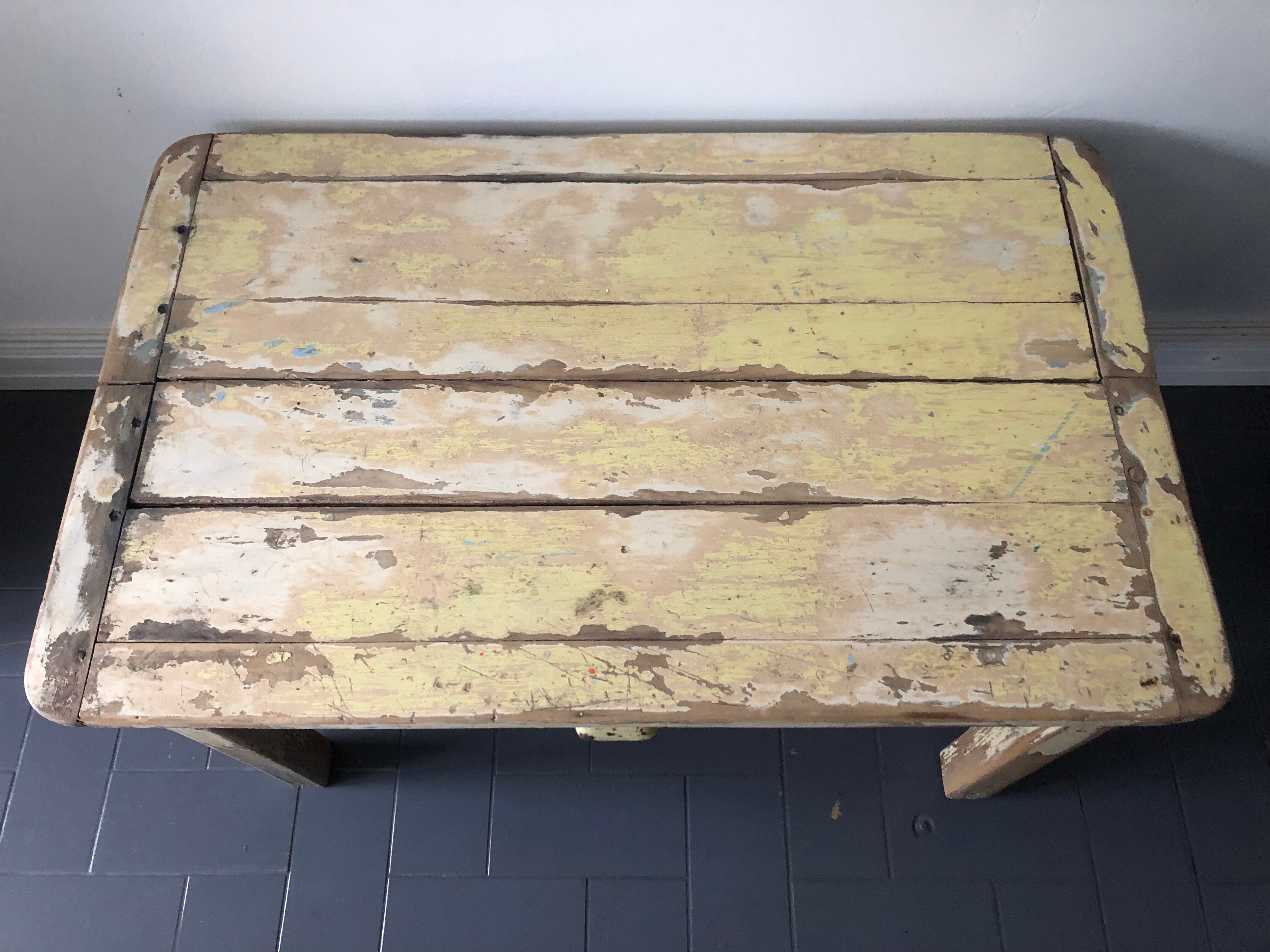 Farm coffee table, countryside.