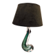 Vintage lampe val saint lambert en cristal vert