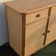Vintage 1980s rattan sideboard by Roche Bobois