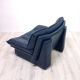 Post modern leather lounge chairs with ottoman by Nicoletti Salotti, Italy 1980s