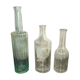 3 old blown glass bottles