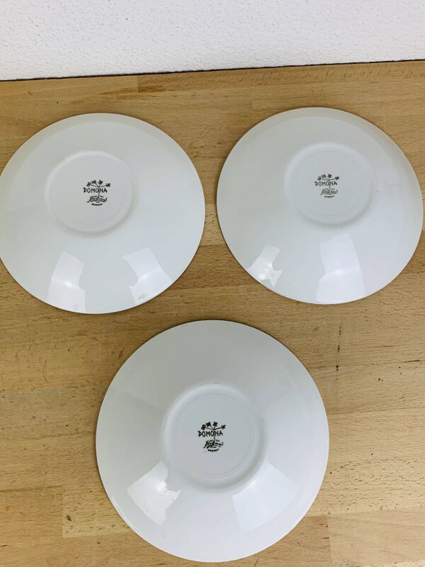 3 plats/coupes/bols Pomona par Marianne Westman pour Rörstrand Sweden