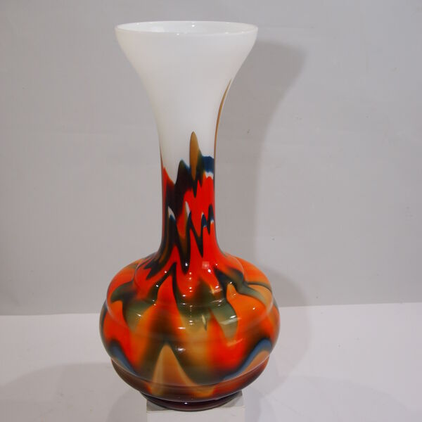 Vase opaline Florence multicolors Carlo Moretti vintage