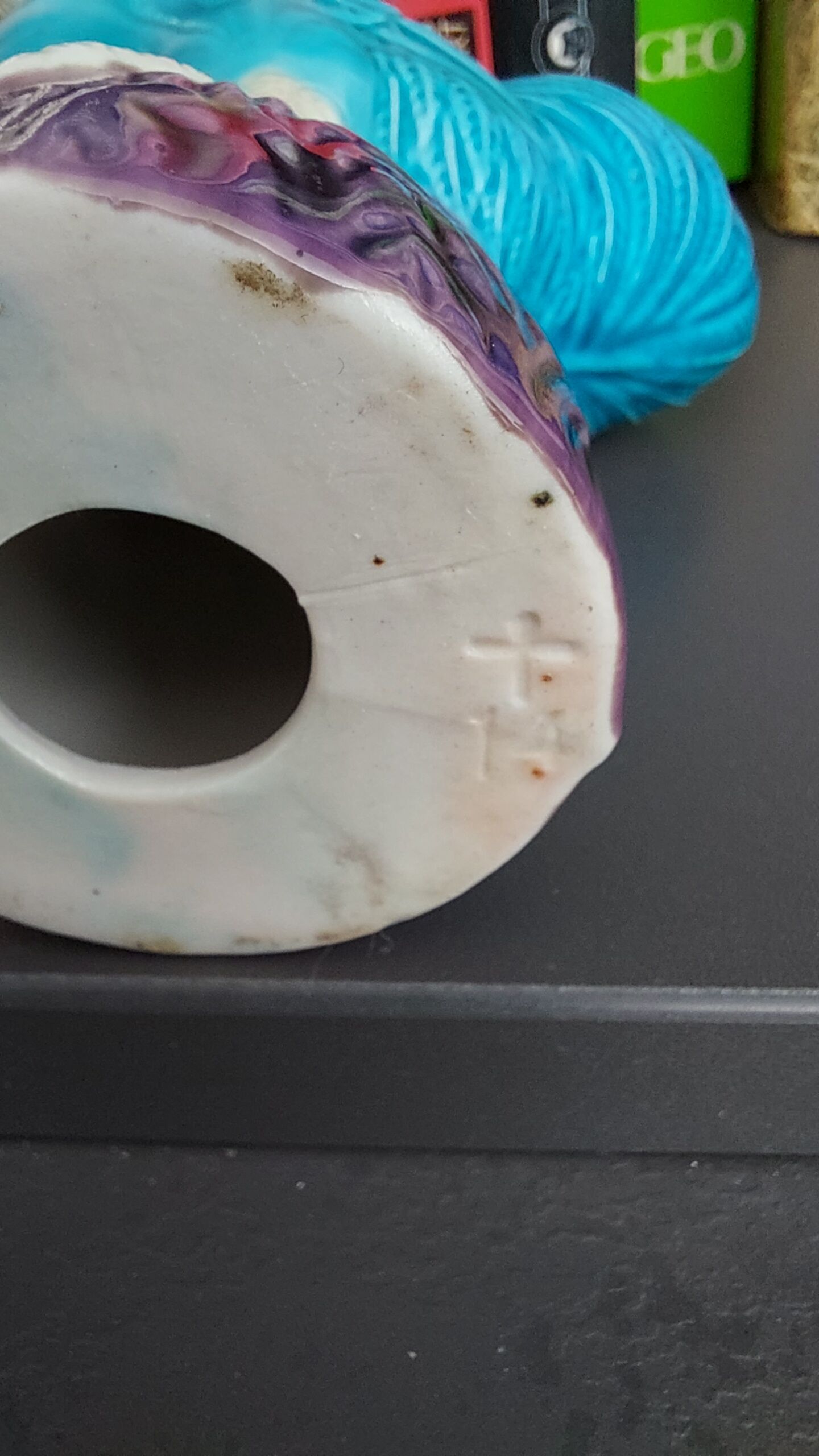 Chinese porcelain roosters bookends