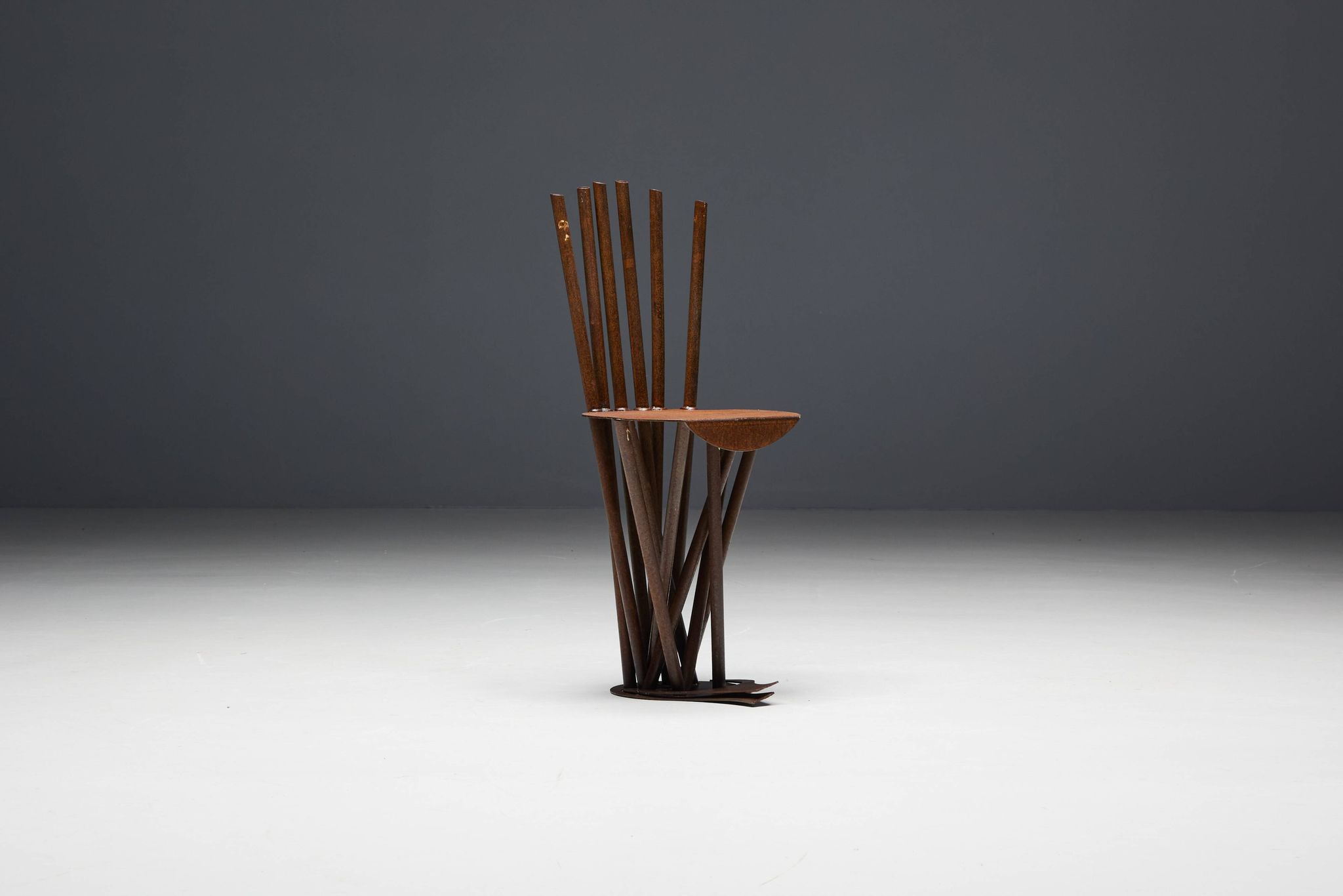 Industrial Wabi Sabi Primitive Chairs, France, 1950s