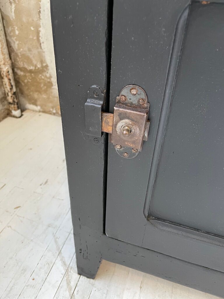 Old black storage window