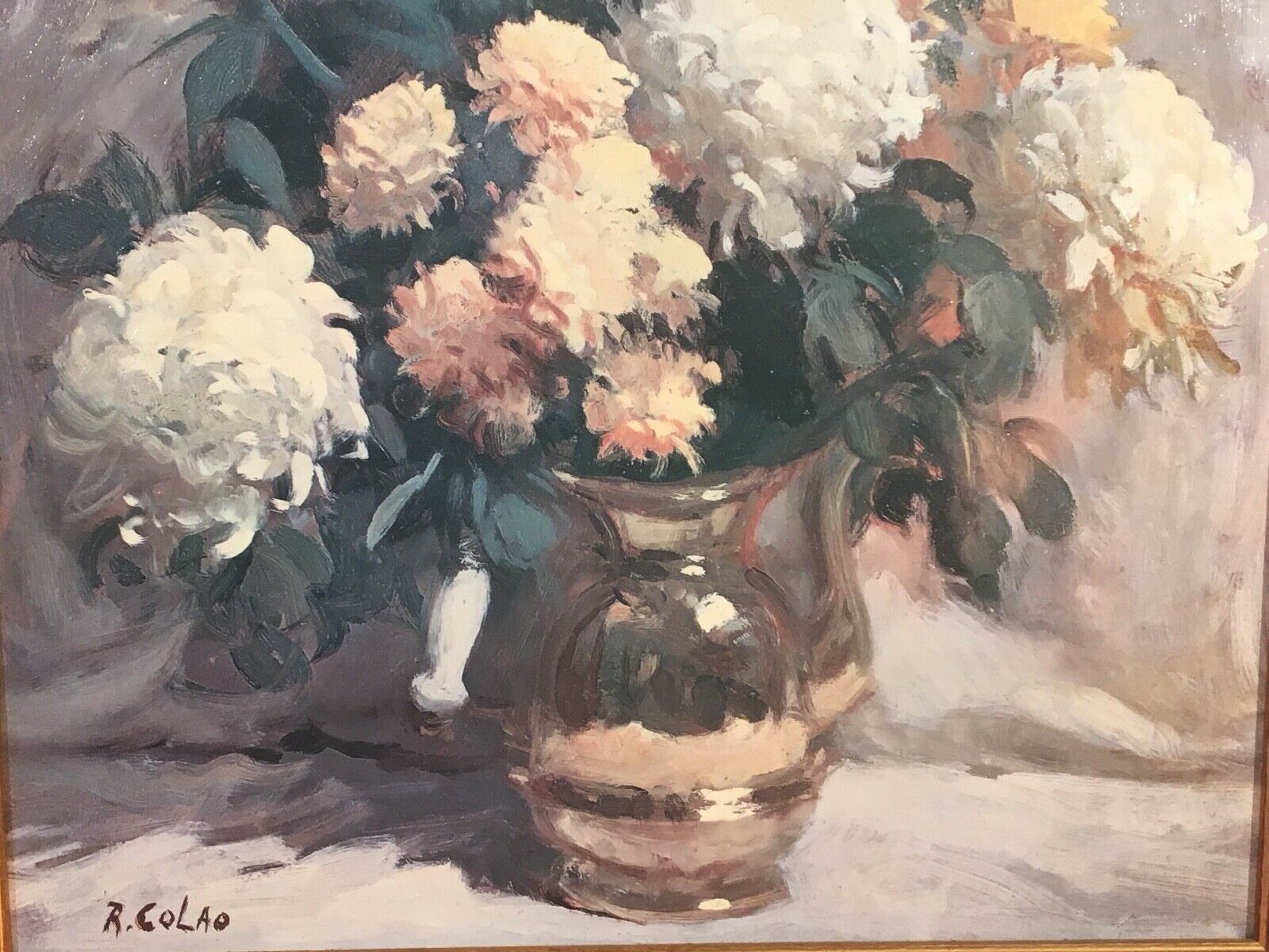 Oil painting on canvas bouquet by R.Colao