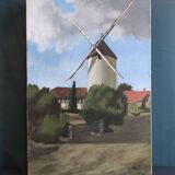 French vintage oil painting, signed L. Nöel
