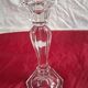 Bougeoir hexagonal en cristal de Bohême vintage —