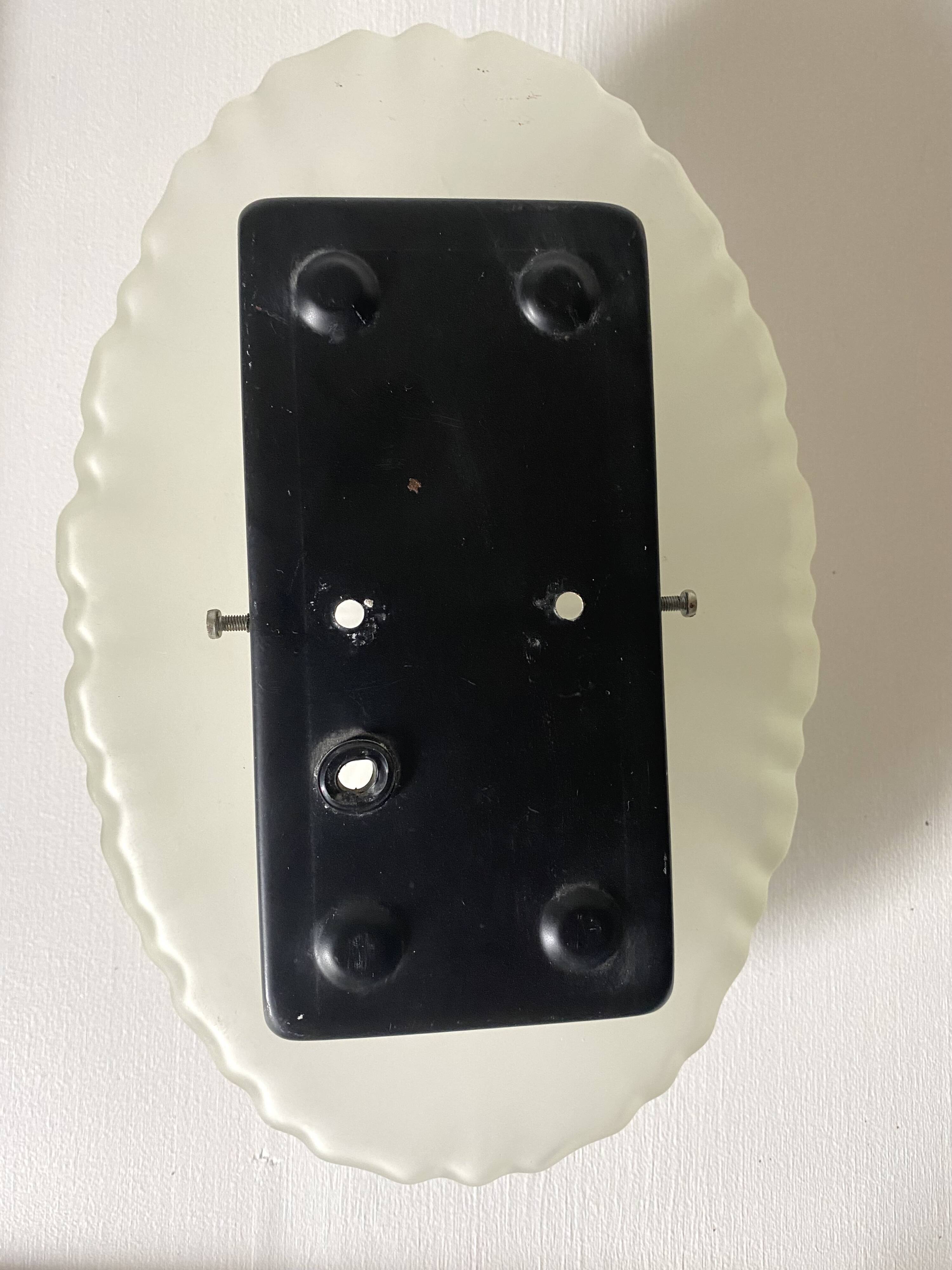 Vintage oval frosted glass ceiling light