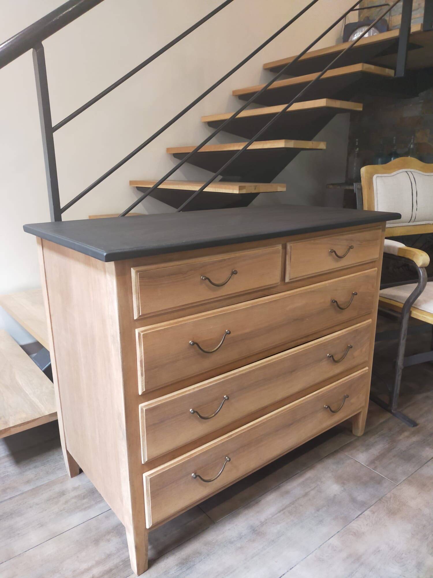 Renovated old wooden chest of drawers