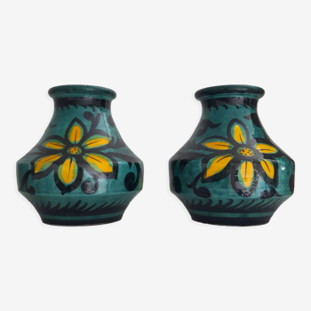 Deux vases en faïence Made in Italy