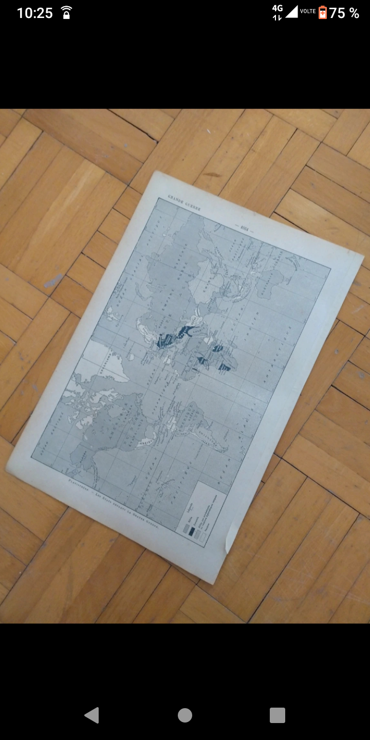 Historical map Larousse Great War French front